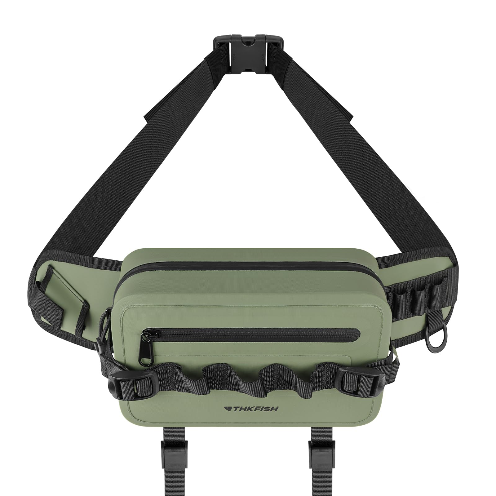 Front view of THKFISH waterproof waist pack