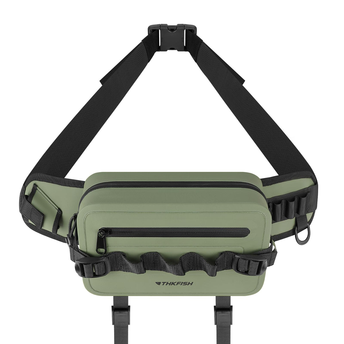 Front view of THKFISH waterproof waist pack