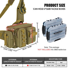 THKFISH tackle bag back panel highlights breathable padding for long days by the river