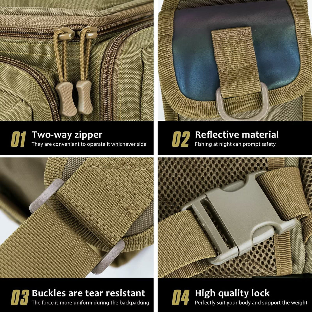 THKFISH tackle bag water bottle pocket enables easy hydration without removing gear
