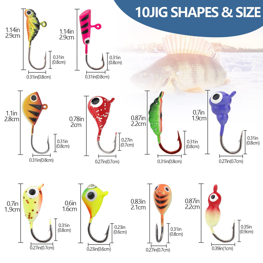 Jig heads with reflective diamond head and scales