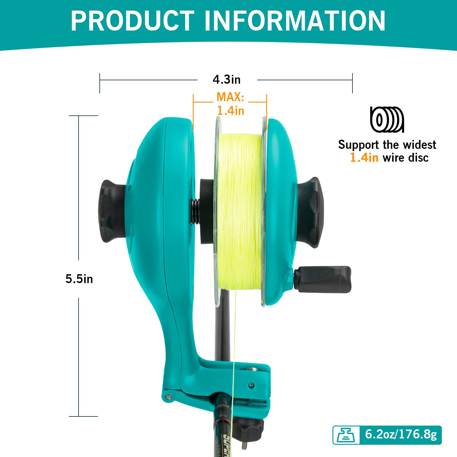 Adjustable tensioner to prevent line tangling