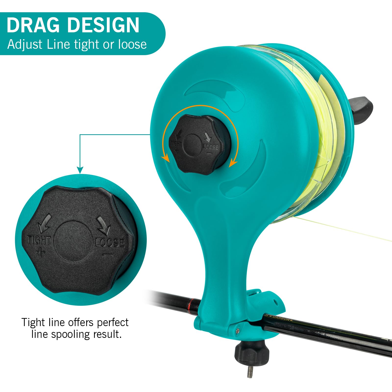 Universal compatibility with baitcasting and spinning reels