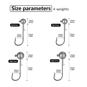 Jig head with long shank for various baits