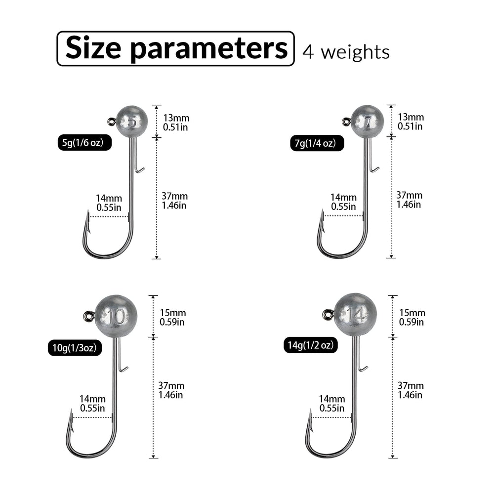 Jig head with long shank for various baits