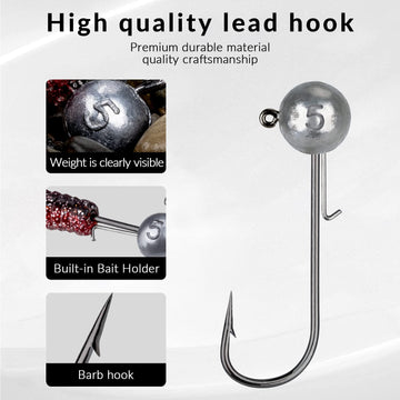 THKFISH ball jig head silver 1/4 oz