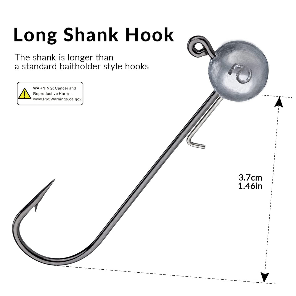 THKFISH ball jig head silver 1/6 oz