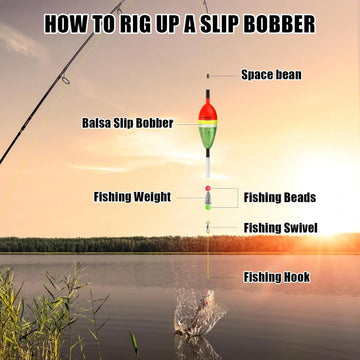 High-visibility fluorescent slip bobber in water