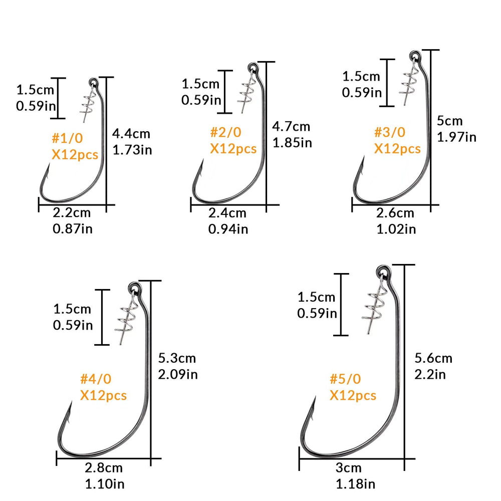 THKFISH hook size and weight chart