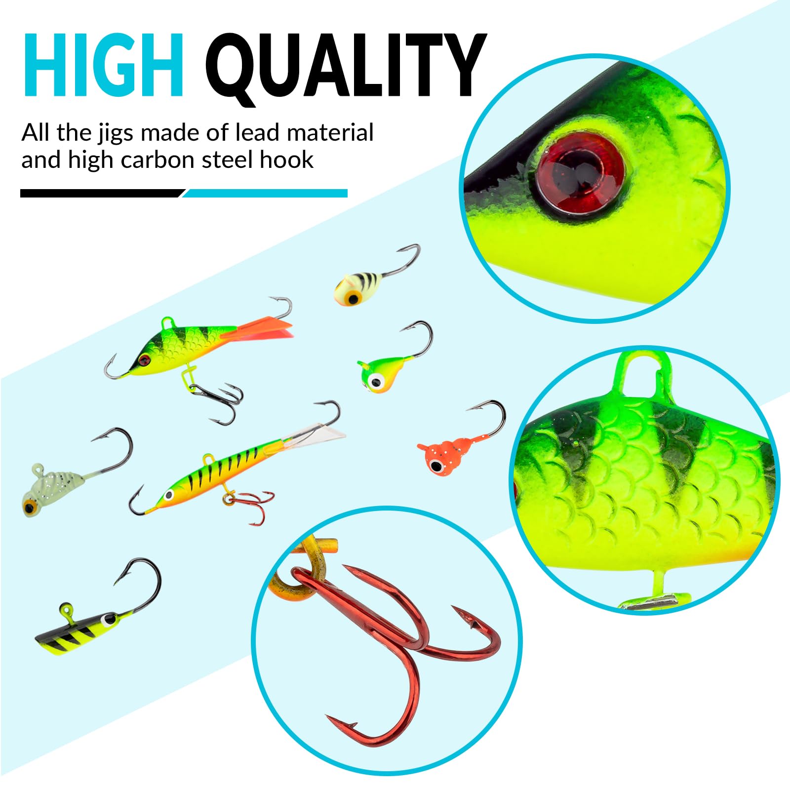 THKFISH jig with barbed-hook tip design improves bite retention and hookups
