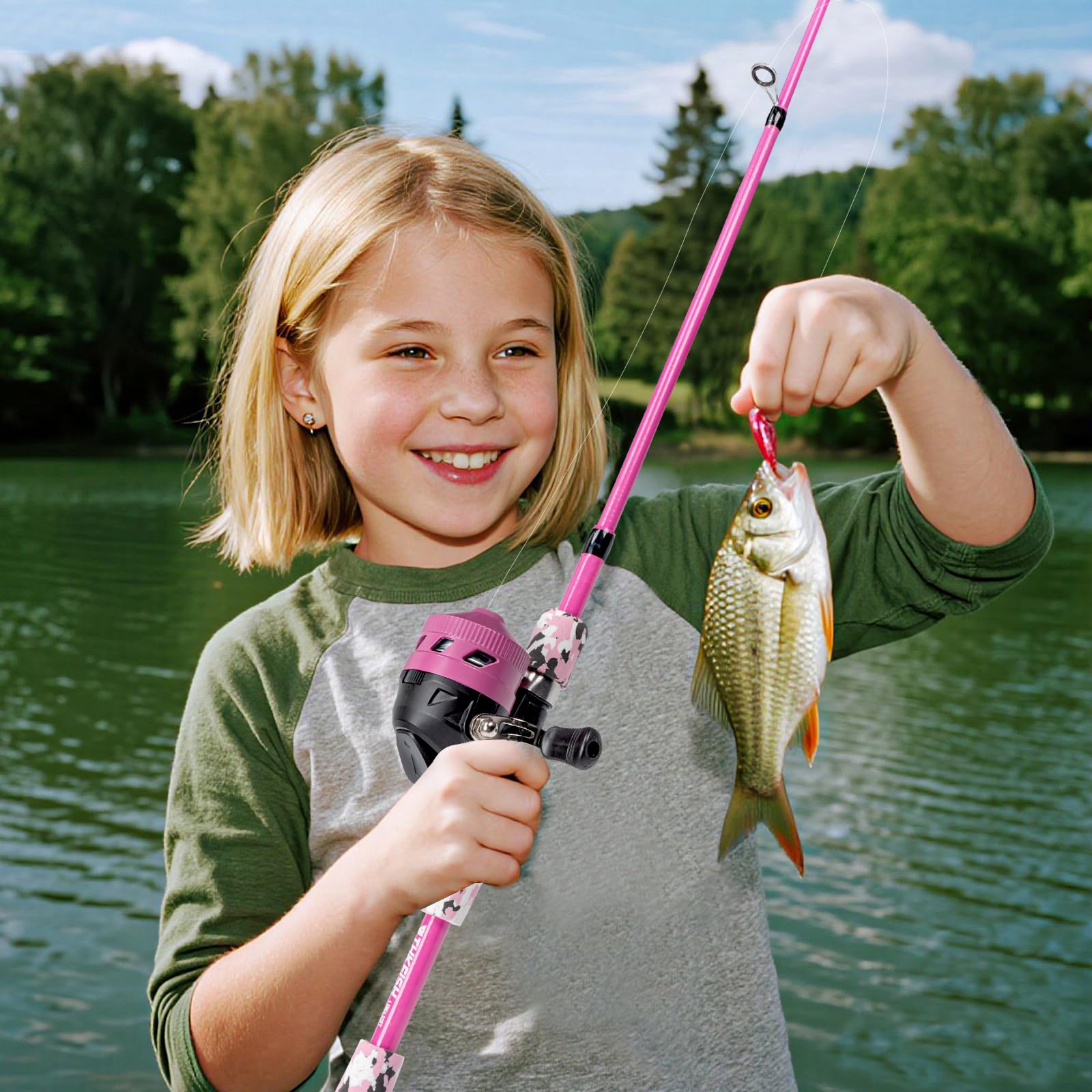 THKFISH kids fishing rod 1.5m size, longer reach for growing anglers
