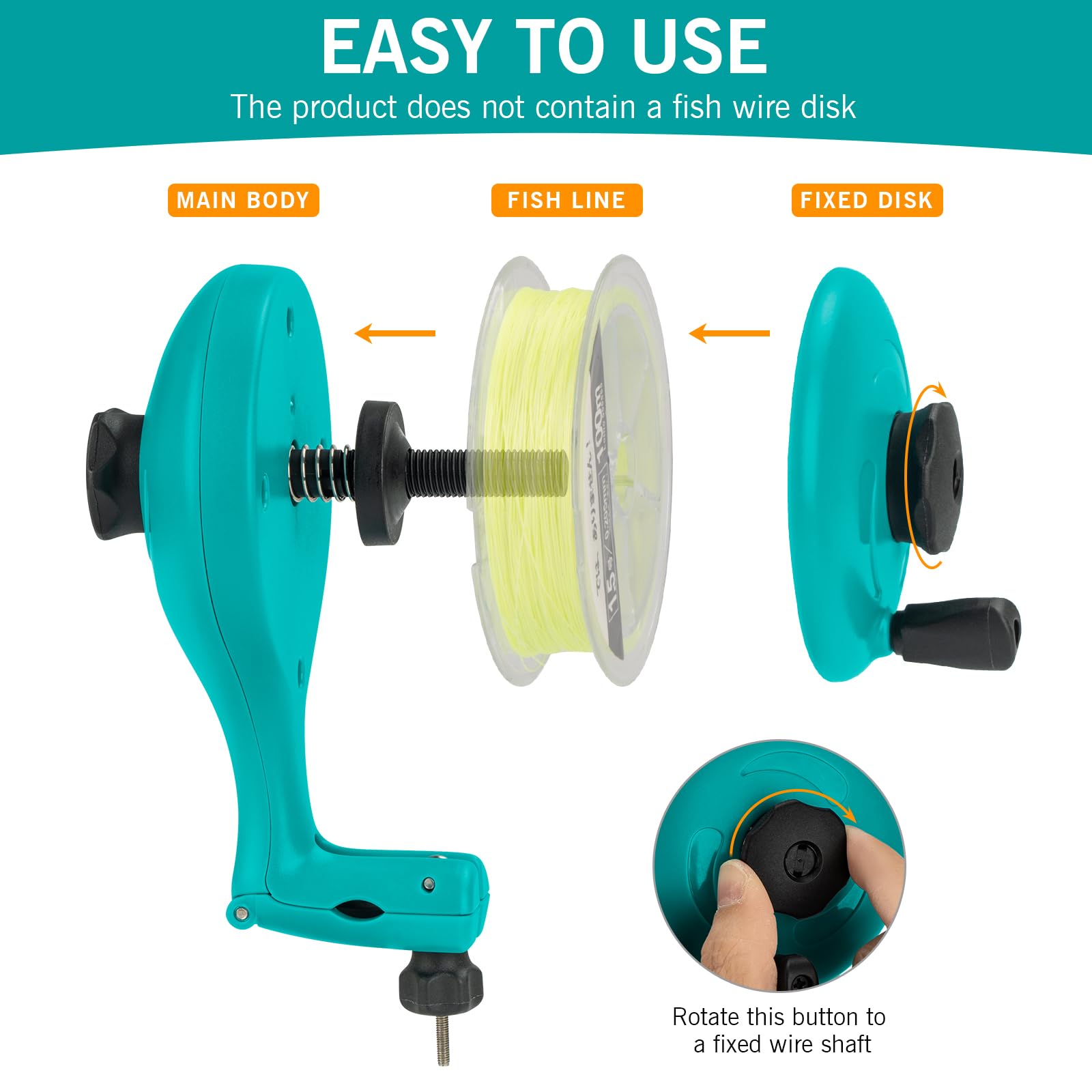 Portable reel spooler attaching to fishing rod