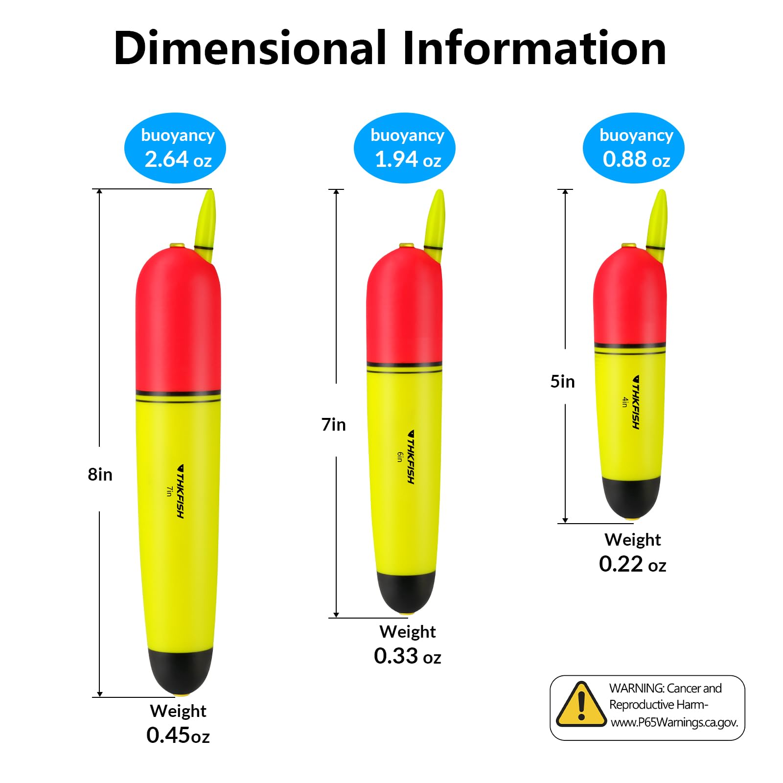 4-pack THKFISH slip bobbers