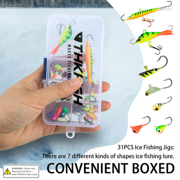 THKFISH small jigs tackle panfish and crappie under ice conditions
