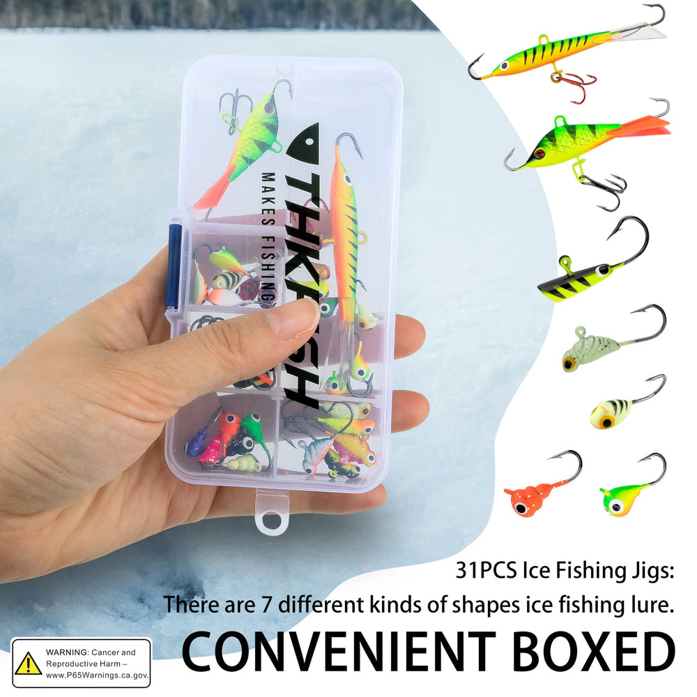 THKFISH small jigs tackle panfish and crappie under ice conditions