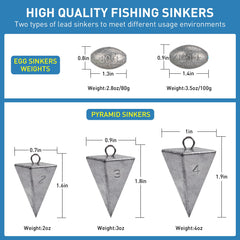 Bucktail jigs and spoons in THKFISH surf fishing set