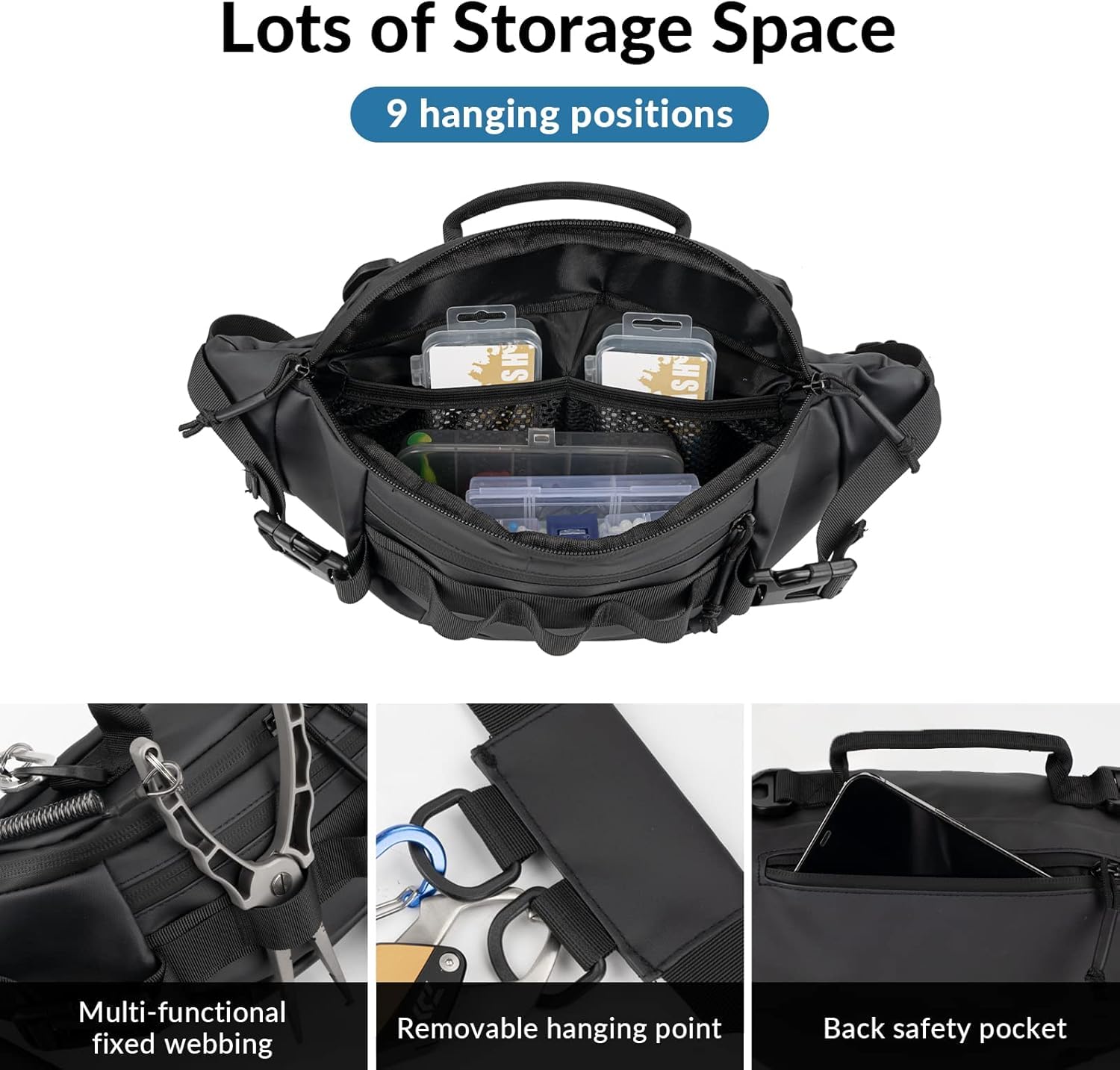 THKFISH tackle box inside view highlights organized storage for lures and hooks