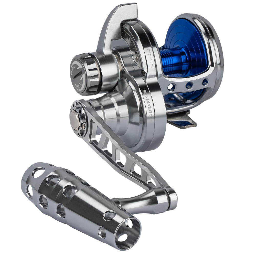 THKFISH WAVE-40 right-hand silver overview shows rugged construction for saltwater jigging