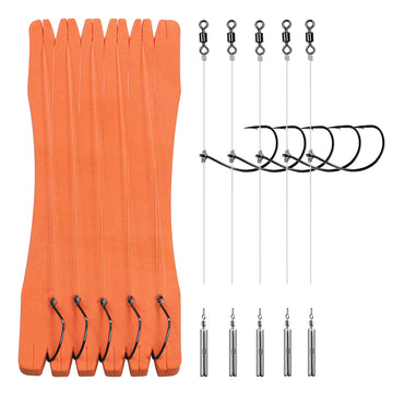 THKFISH ready Texas rig for bass with pre-tied wacky and drop shot components