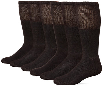 Thorlos Military Maximum Cushion over-calf sock pack with padded heel and forefoot for blister reduction.
