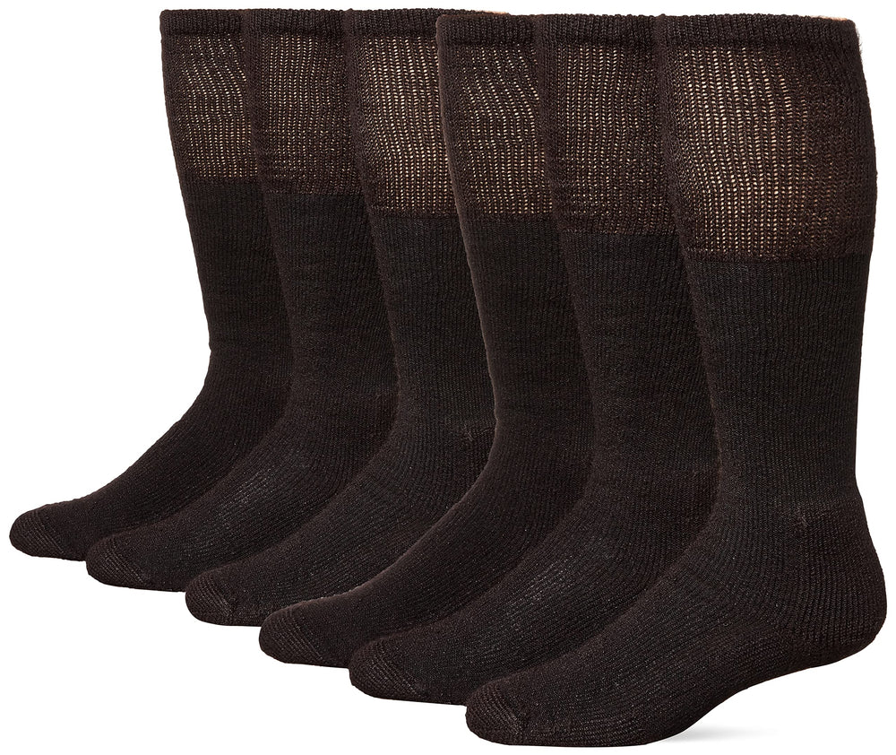 Thorlos Military Maximum Cushion over-calf sock pack with padded heel and forefoot for blister reduction.