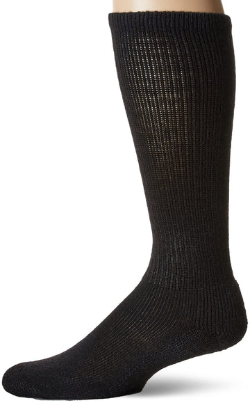 Thorlos MS anti-fatigue over-the-calf sock, front view, cushioned for long-standing comfort
