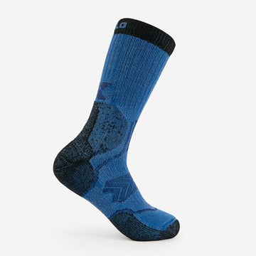 Thorlos variable loop padding provides impact protection without bulk on rugged trails.