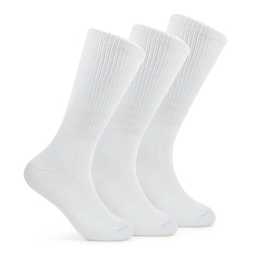 Thorlos Walking Crew 3-Pack White front view showing cushioning for comfort during daily walks