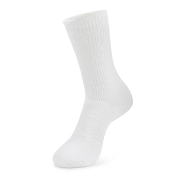 Thorlos Walking Crew 3-Pack White side view highlighting padded support for longer wear