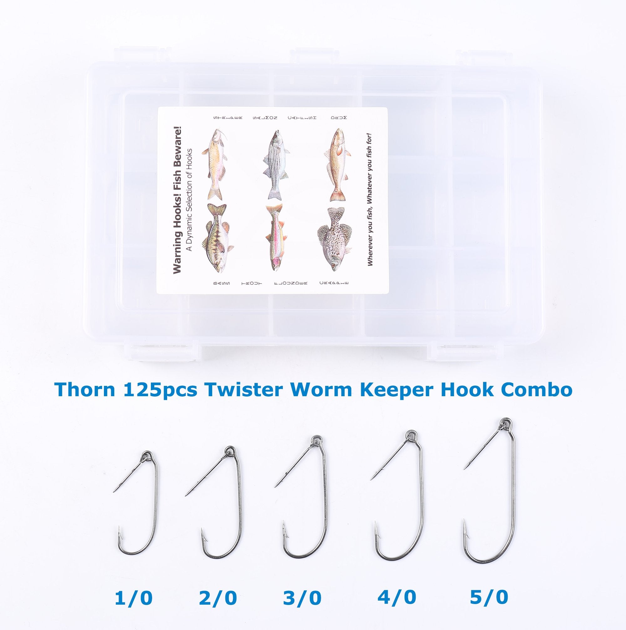 Hook sizes 1/0 to 5/0 in black nickel finish