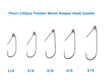 Durable tackle box included with 125-piece hook set
