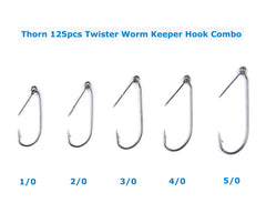 Durable tackle box included with 125-piece hook set