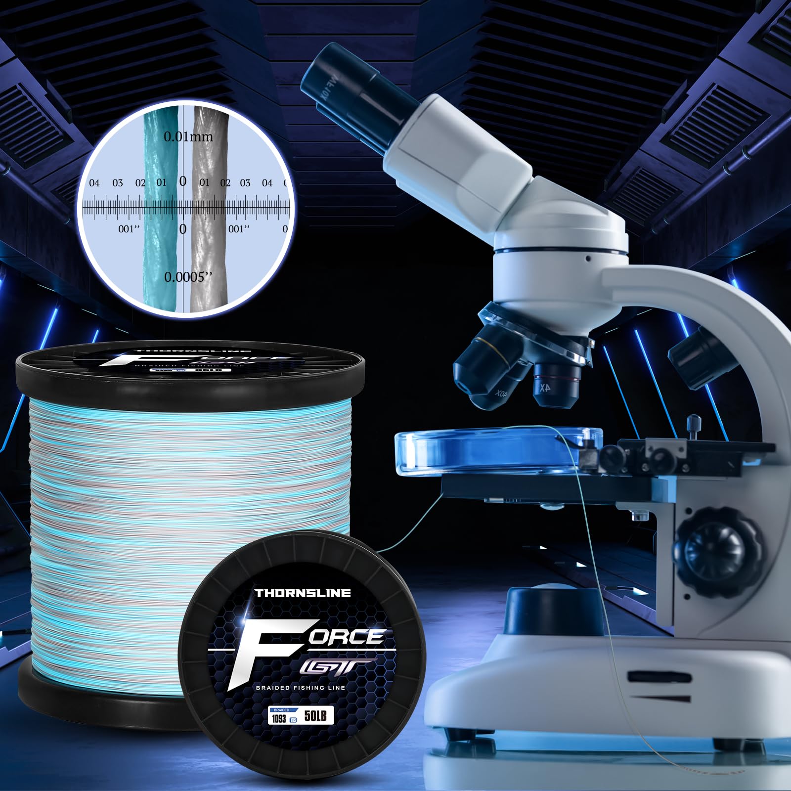 ThornsLine Force braid-strength-test demonstrates high tensile performance.