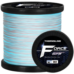 ThornsLine Force braided-line closeup highlights abrasion resistance for tough saltwater fishing.