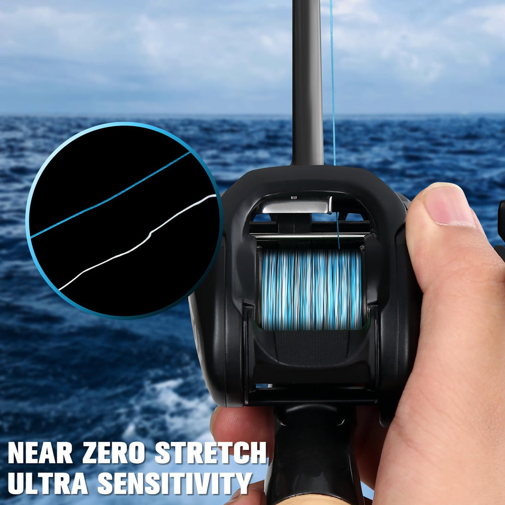 ThornsLine Force Braided Line casting distance graphic highlights longer, more precise casts