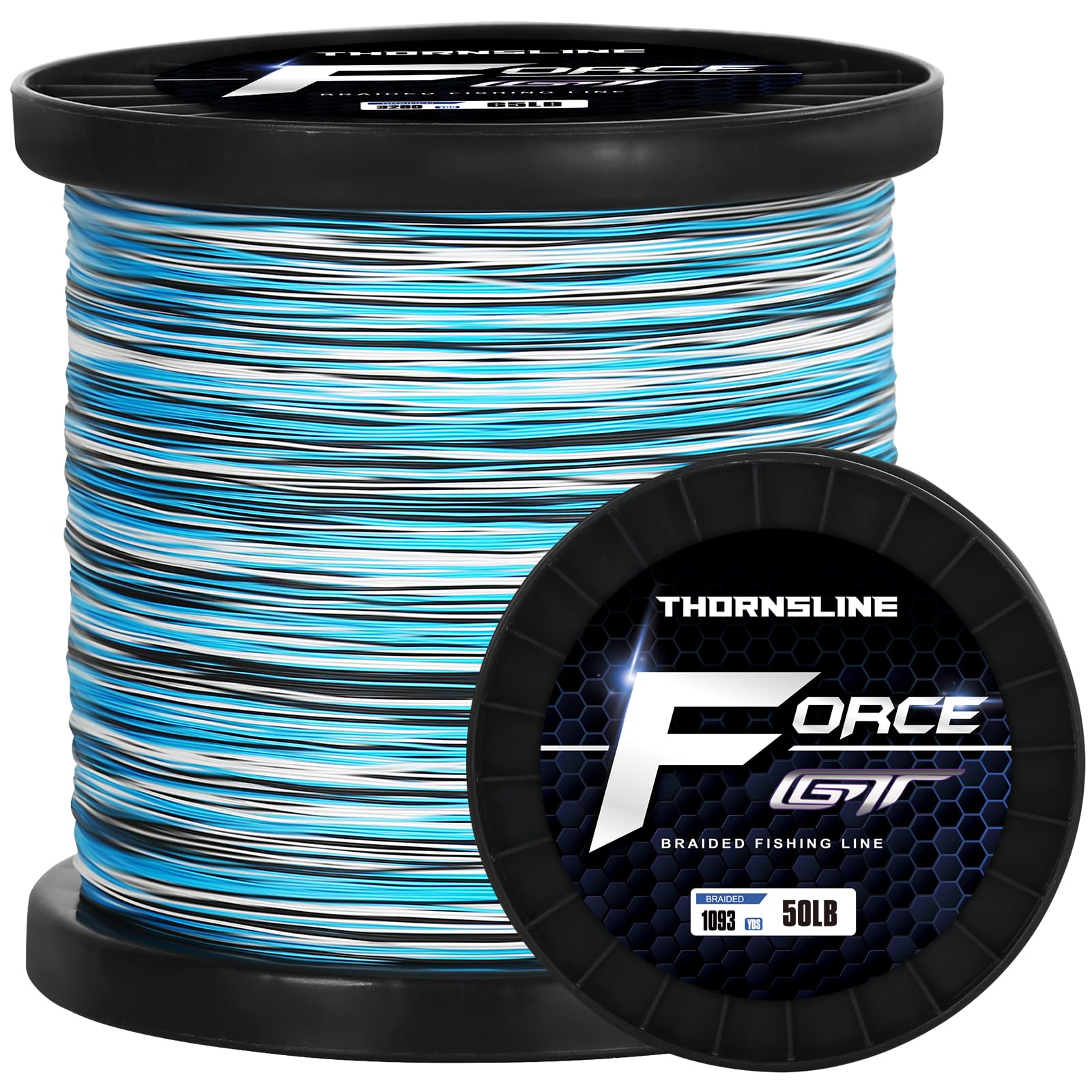 ThornsLine Force Braided Line close-up weave shows rock weave strength for tough fishing