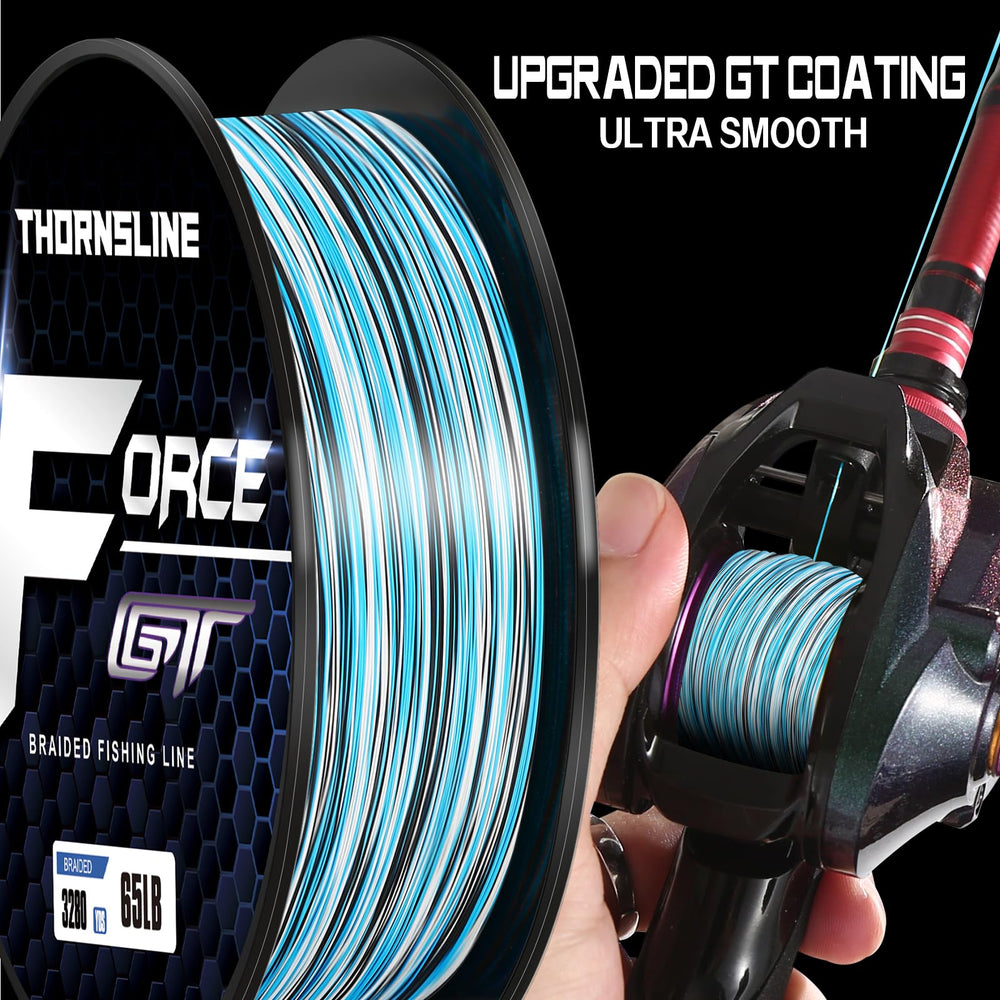 ThornsLine Force Braided Line tensile strength test visually demonstrates durability