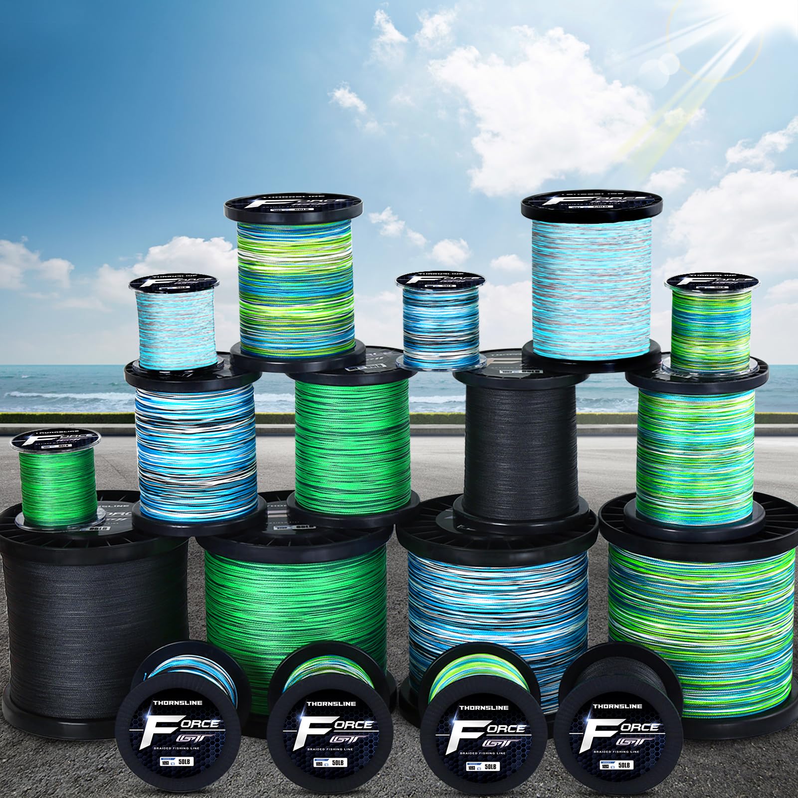 ThornsLine Force shows casting distance improvement thanks to GT coating and smooth braid.