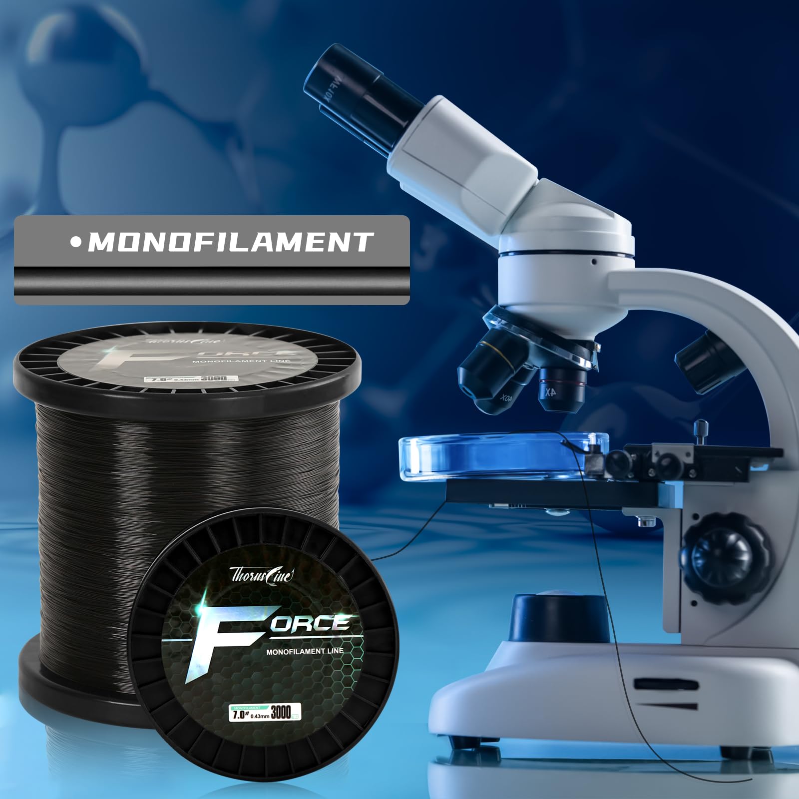 ThornsLine Force Monofilament suitable for freshwater and saltwater setups.