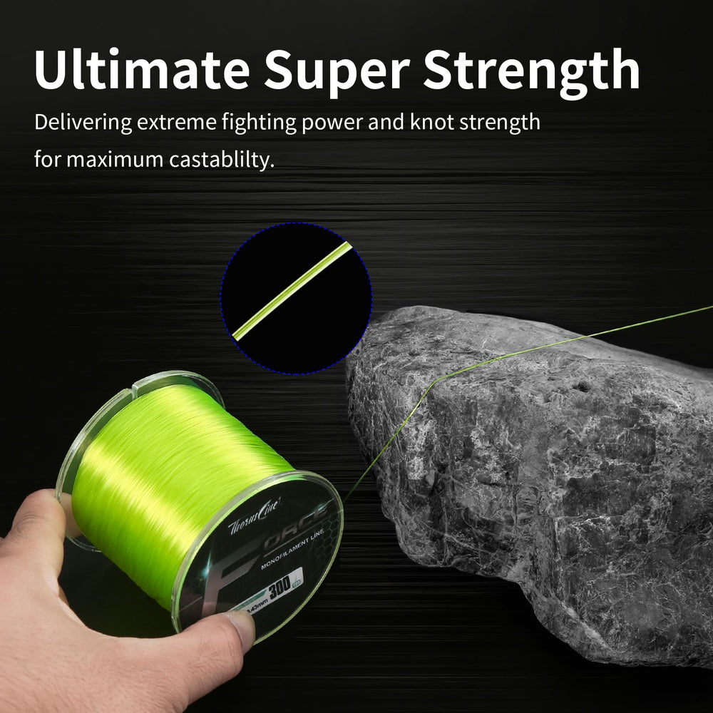 ThornsLine Force Monofilament knot-strength at connection point for secure knots