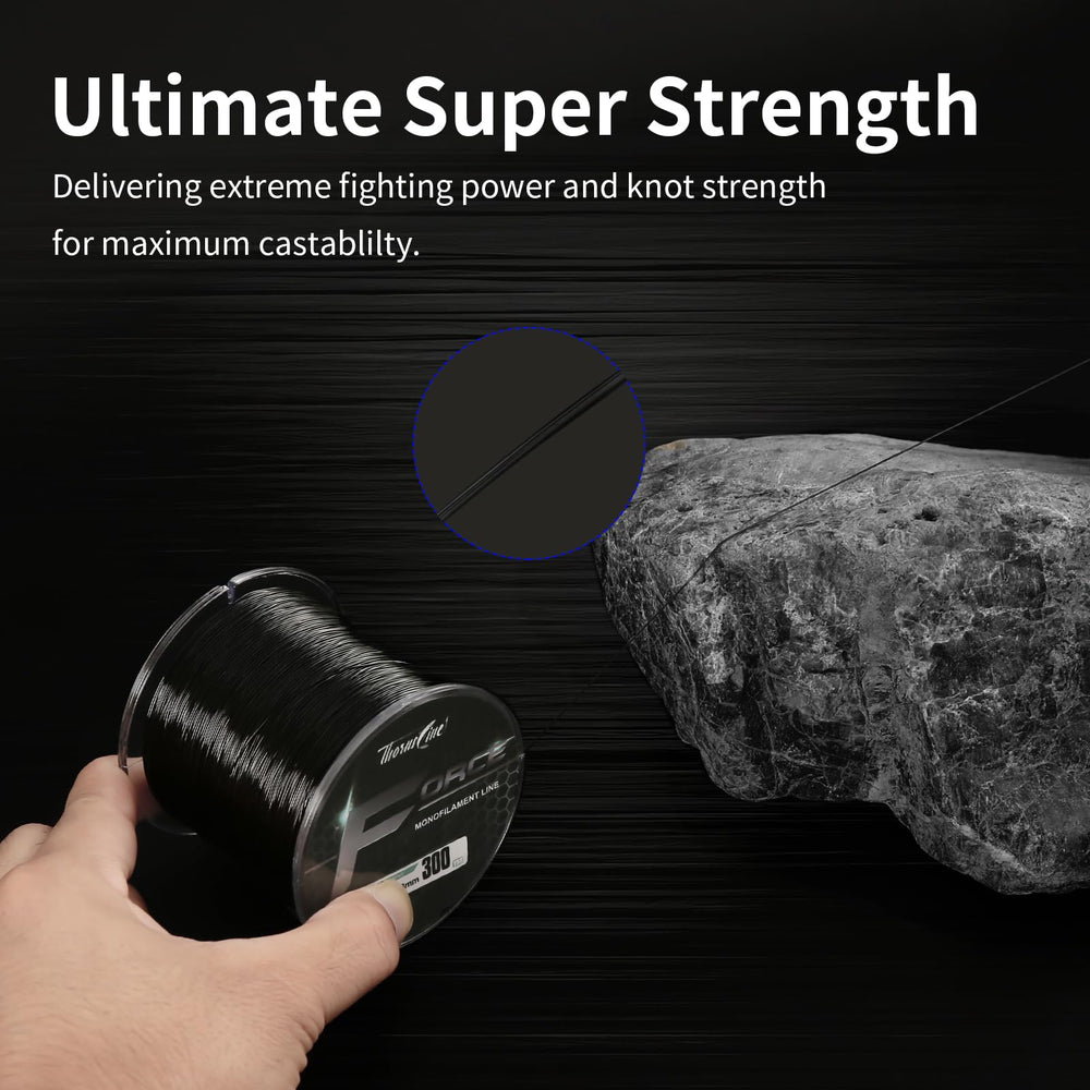 ThornsLine Force Mono water-absorption keeps the line limp and manageable.