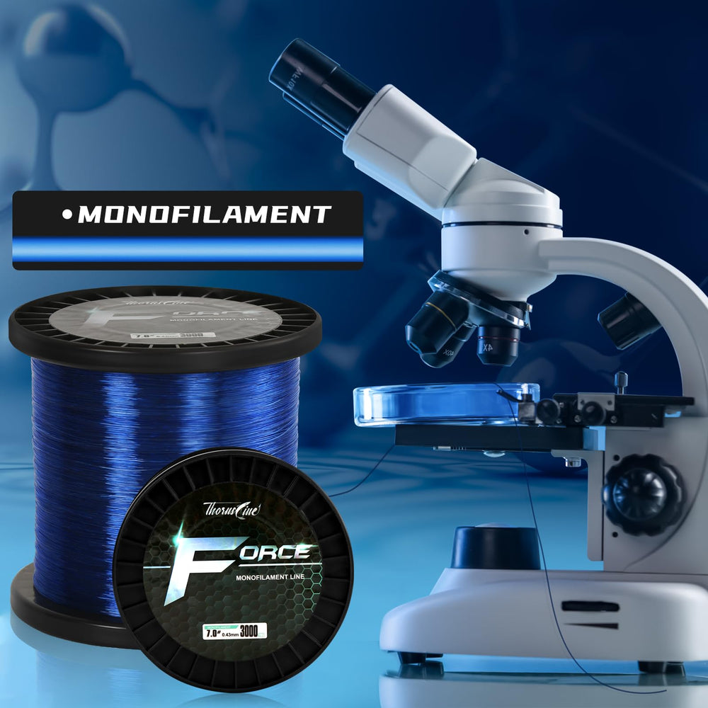 ThornsLine Force Monofilament smooth-casting image implies longer casts with ease.