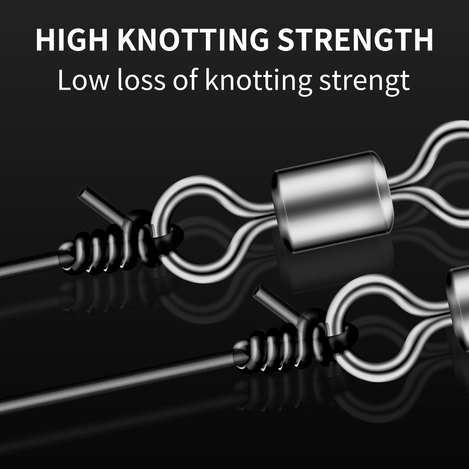 ThornsLine Force Monofilament with UV-reactive yellow aids visibility in low light conditions.