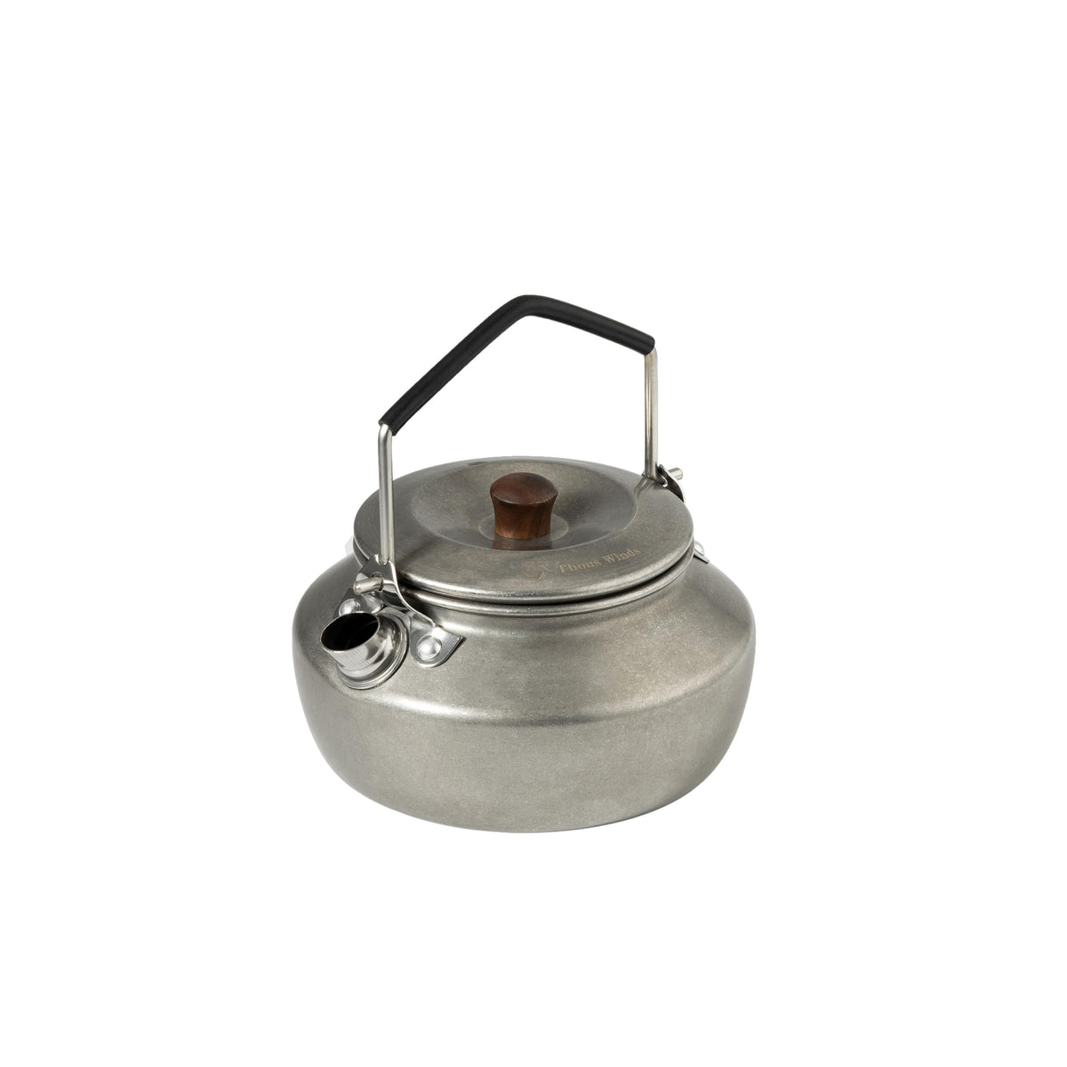 Thous Winds kettle body in retro silver for durable outdoor brewing.