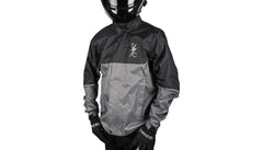 THRASHIN Waterproof Mission Rain Jacket XL in black gray; rain-ready, breathable protection for outdoor adventures