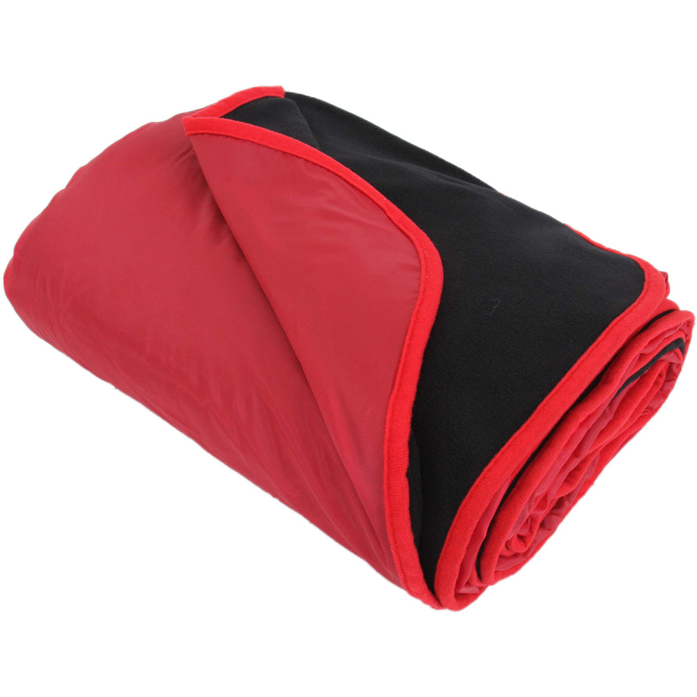 Threadart stadium blanket with rainproof outer shell for dry seating