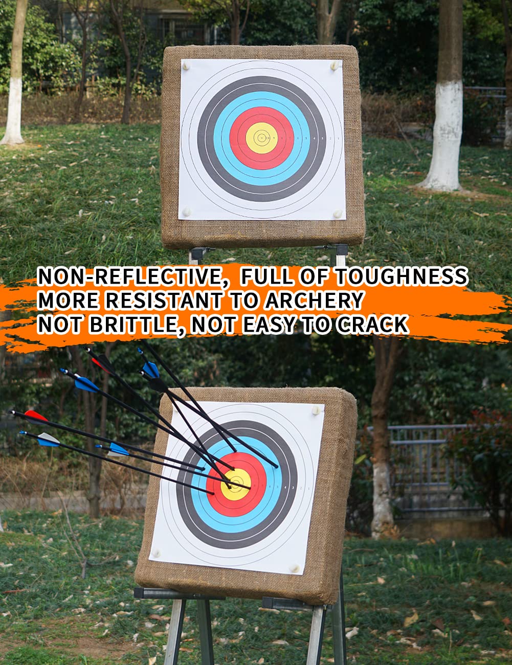 Three Archers wood-free printed target paper texture and toughness