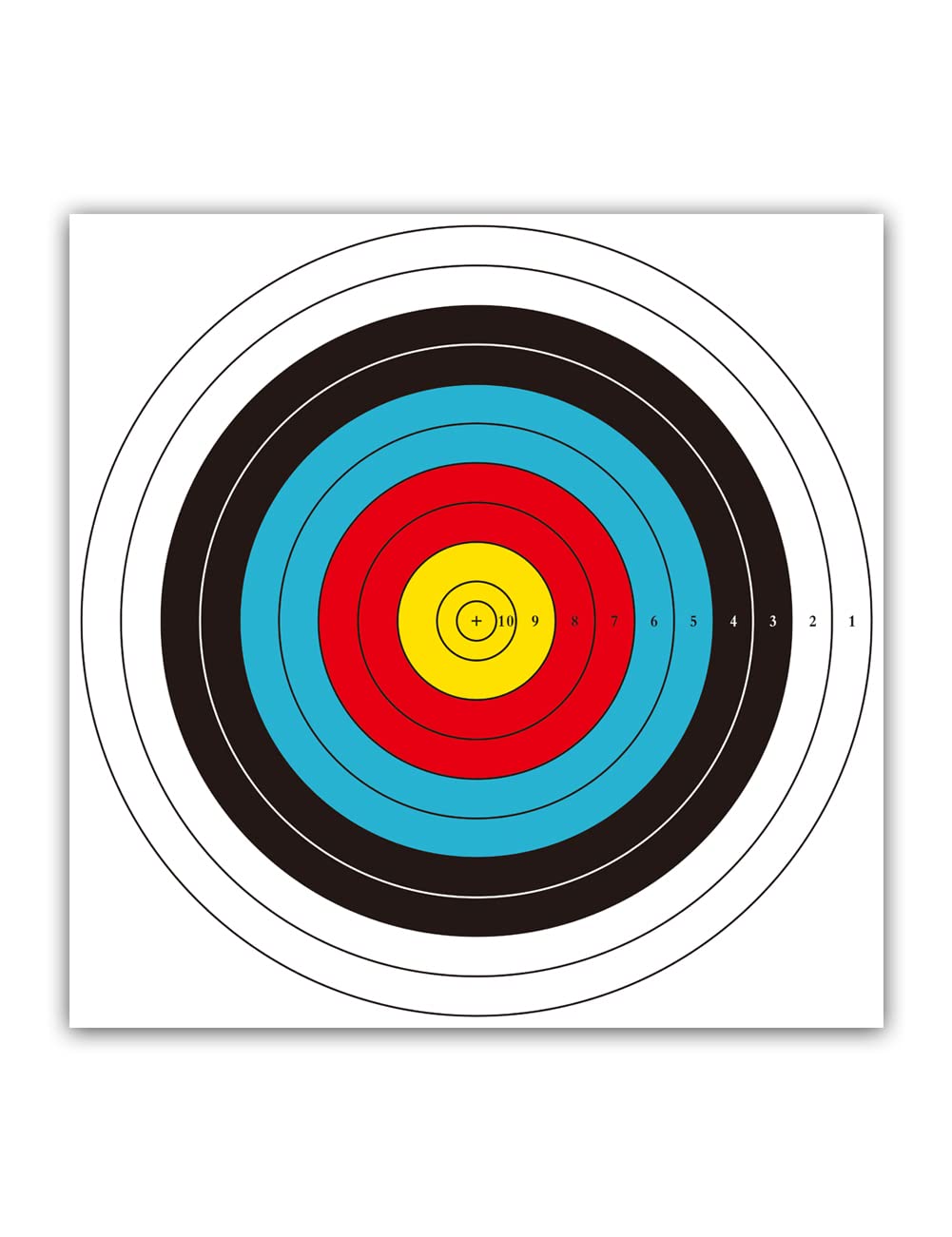 Three Archers target face 40cm with 10-ring for precise practice