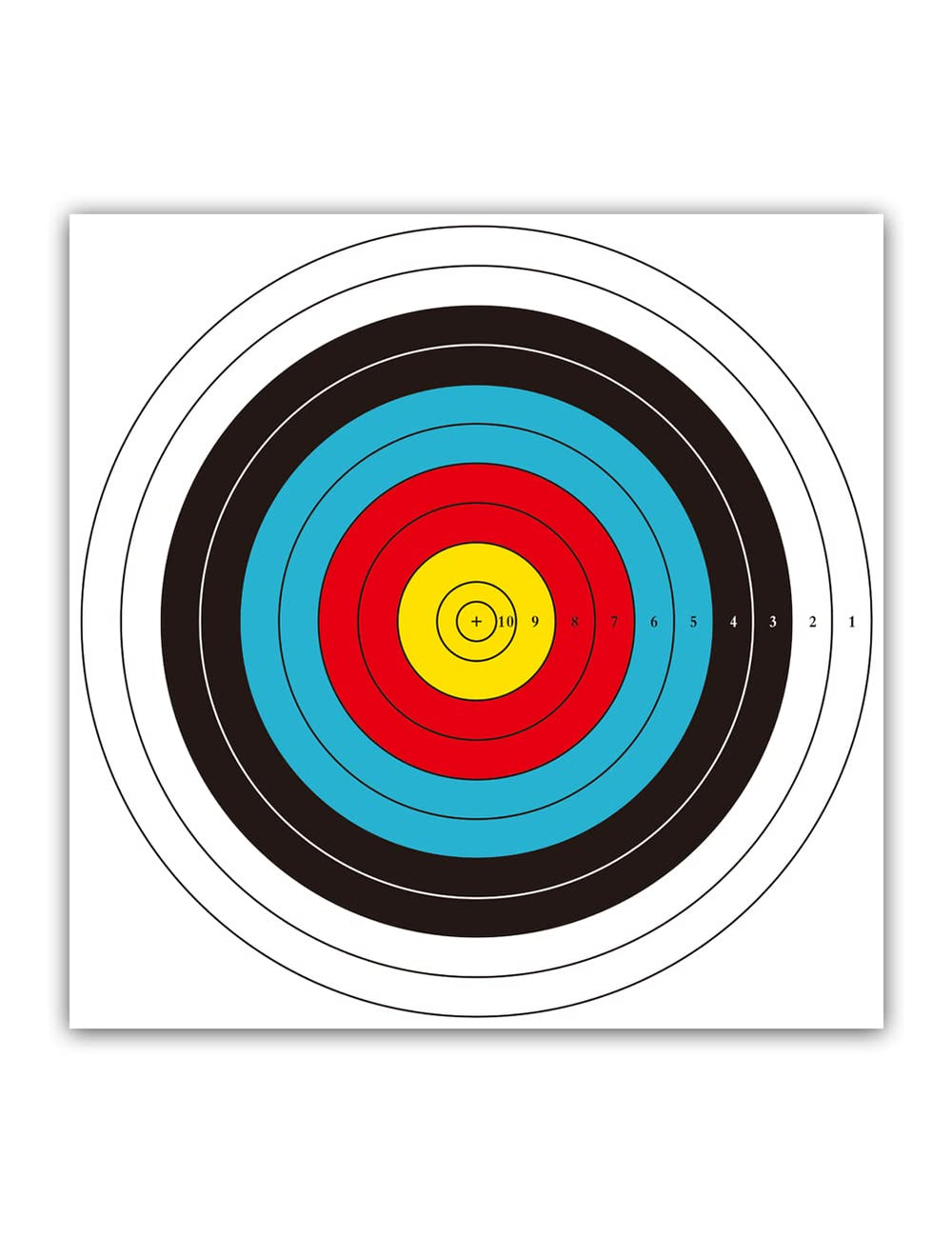 Three Archers target face 40cm with 10-ring for precise practice