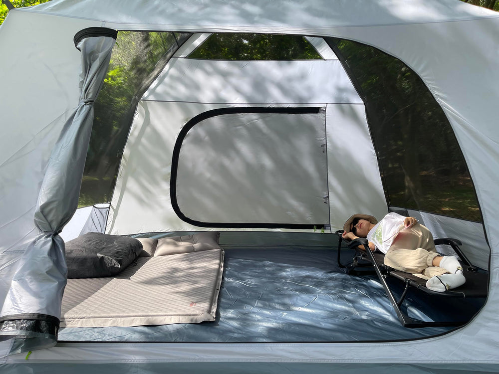 Three Bears Outdoor 6P tent carries in car trunk with bag